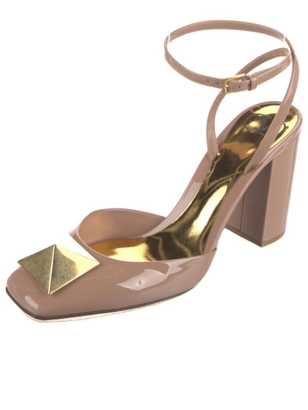 Valentino Rockstud Patent Leather Slingback Heels – NWOT – IT 40 / US 10 - Picture 2 of 7